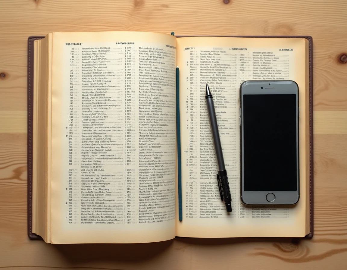 Comparaison entre un annuaire papier classique et un annuaire inversé numérique sur smartphone