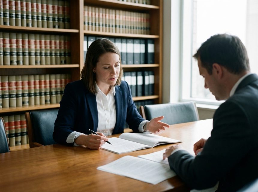 Femme d'affaires en réunion dans un bureau moderne