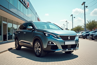 Peugeot 3008 d'occasion en extérieur ensoleillé